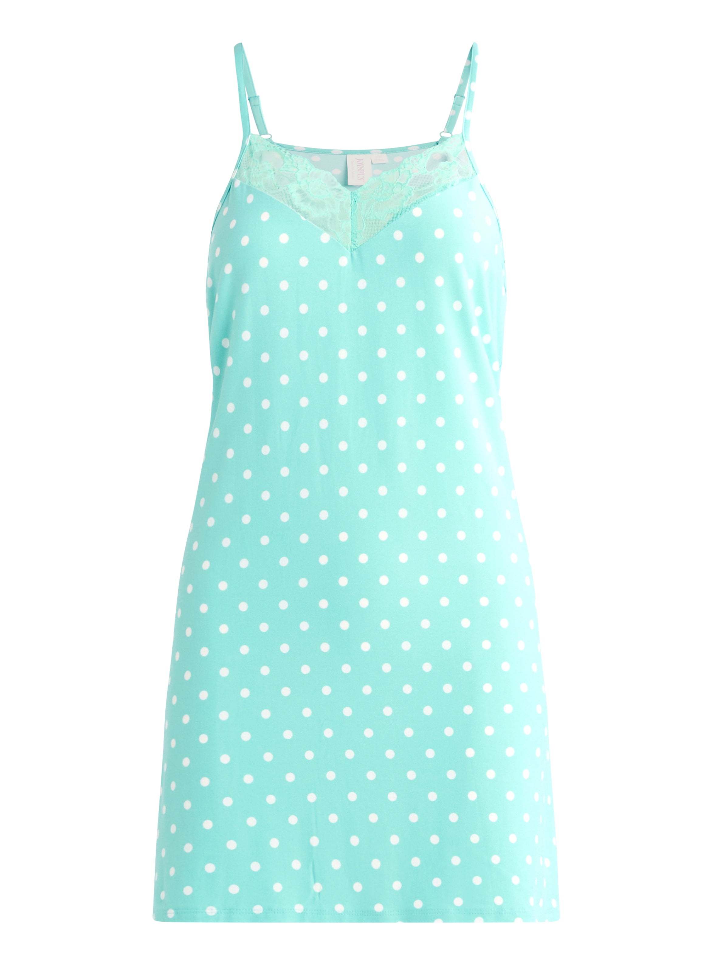 Joyspun Women’s Dreamy Soft Collection Lace Trim Knit Chemise, Sizes S to 3X
