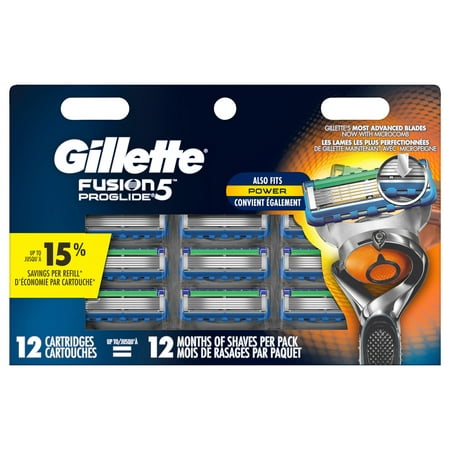 Gillette Fusion5 ProGlide Men's Razor Blades, 12 Blade