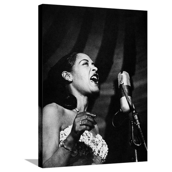 Art.com Billie Holiday (1915-1959) Stretched Canvas Print Wall Art, 24" x 32"