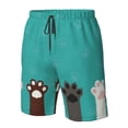 thumbnail image 5 of Kdxio Cute Cat Paw And Dog Pattern Mens Casual Shorts - Drawstring Summer Beach Sports Shorts for Men, 5 of 9