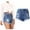 Dark Blue, variant on Womens Summer Denim Shorts, Casual Mid Waist Ripped Distressed Short Jeans Washed Jean Shorts for Teens Girls 3X 4X 5X