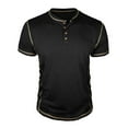 thumbnail image 4 of Nafuu Men T Shirts Solid Color Crew Neck Short Sleeve For Soft Breathable Everyday Comfort Fit Tee Top Cozy Vacation Workout Shirts For Men, 4 of 5