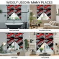 thumbnail image 3 of Red Black Stripes Swag Valances for Windows, Kitchen Window Curtains Over Sink, Modern Gradient Abstract Lines Art Window Treatment Curtains for Living Room/Bedroom Curtains 2 Panel Sets 36"x45", 3 of 8