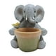 thumbnail image 1 of Estatua de elefante para jardín, maceta de resina, decoración del hogar, multiusos Con un pájaro, 1 of 9