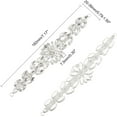 thumbnail image 2 of 1Pc Shiny Flower Crystal Rhinestone Trim Flexible Sewing Crafts Bridal Costume Embellishment for DIY Shoes Belt Bag Hat Hairband Platinum 182x20~38x7.5mm, 2 of 7