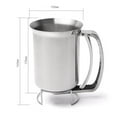 thumbnail image 3 of Kaireo Batter Separatorstainless Pancake Batter Dispenser Great for Baking Cupcakes Cooking Easyflow Spout Measuring Gauge in Mls and Cups,Include:1*Batter Mixer, 3 of 5