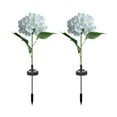 thumbnail image 2 of Luces solares decorativas de hortensias para patio exterior (paquete de 2) | Postes de jardín LED multicolor con varillas de acero inoxidable impermeables | Iluminación ambiental para patio, césped,, 2 of 6
