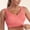 Watermelon red, variant on VISALY Sports Bras For Women Bras For Women No Underwire Women's Seamless MID Solid Color Sports Bra With Removable Bra Pad Seamless Bras For Women Padded Bra Comfortable Bras For Women Beige L
