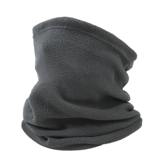 Winter Neck Warmers Fleece Gaiter Windproof Face Covering Gray Free