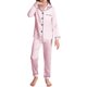 thumbnail image 2 of Niñas Ropa Color Sólido Manga Larga Traje de Hogar 60% Algodón 40% Lino, Invierno Bebé Niños Ropa Conjunto para Niño Pequeño, 2 of 7