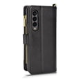 thumbnail image 4 of ELEHOLD Zipper Wallet Case Compatible Samsung Galaxy Z Fold 4.PU Leather Magnetic Card Slots Shockproof Zipper Pocket Flip Cover for Samsung Galaxy Z Fold 4 7.6 inch,Black, 4 of 9