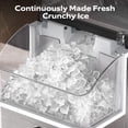 thumbnail image 4 of Goosiay Nugget Countertop Ice Maker, 33 lbs Daily Crushed Pellet Pebble Ice Maker Machine Portable Countertop, Stainless Steel, Silver, 4 of 10