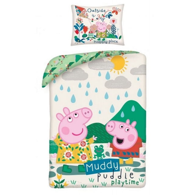 Peppa Pig Muddy Puddle Playtime Duvet Cover Set