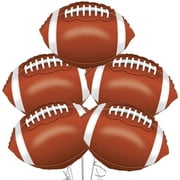 PMU Football Decorations - Game Day Leather Like Football 22 Inch Mylar Balloon (1/Pkg) Pkg/25