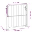 thumbnail image 4 of vidaXL Portail de Jardin 100x100 cm Acier Inoxydable, 4 of 5