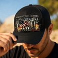 thumbnail image 4 of JULMCOMO 9.11 Honoring The Heroes Hat Patriotic American Flag Baseball Cap Statue of Liberty Snapback Memorial Hat for Women Men A, 4 of 5