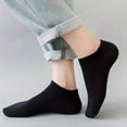 thumbnail image 3 of 10 pairs/Men's Socks Spring/Summer Thin, Breathable, Soft Polyester Cotton Socks Black Casual Business Ankle Socks Boat Socks Si, 3 of 10