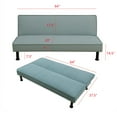 thumbnail image 5 of Aukfa Modern Futon Convertible Sofa Bed for Home Office, Adjustable Backrest, Flannel, Light Green, 5 of 10