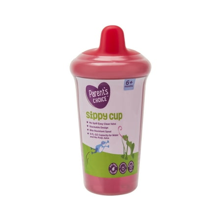 Parent's Choice 9 oz Hard Spout Sippy Cup Red
