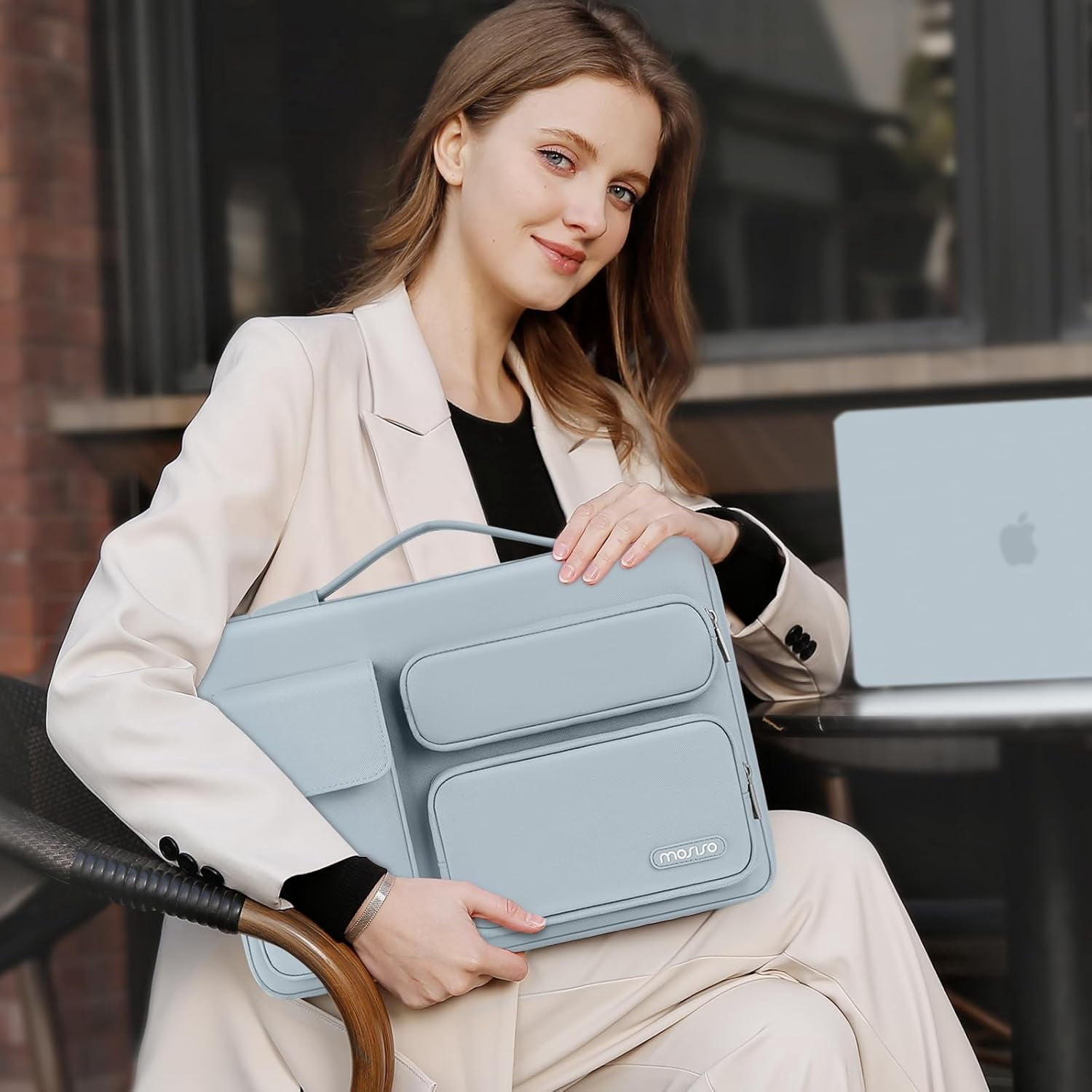MOSISO 13.3 Inch Laptop Sleeve Case, 360 Protective Laptop Bag with 2 Front Pockets & Flap Pocket, Compatible with HP, Dell, Lenovo, ASUS & Acer