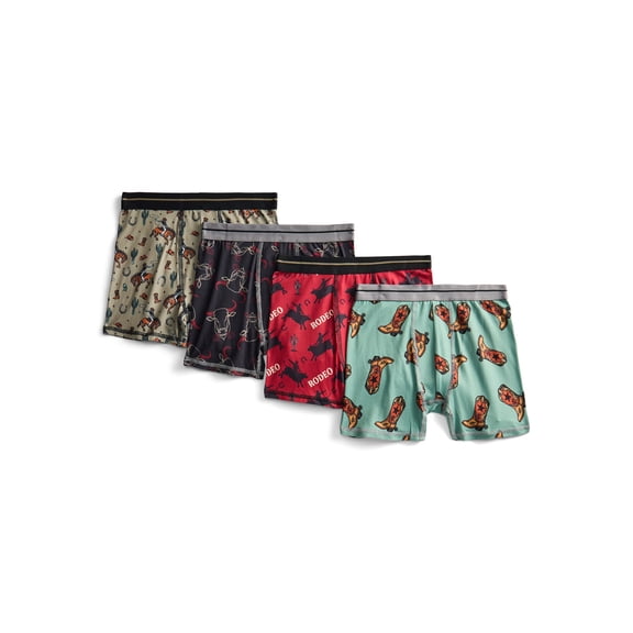 Wonder Nation Boys Boxer Brief Rodeo Underwear, 4-Pack, Sizes S-XL