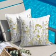 thumbnail image 4 of Throw Pillow Covers, Yellow Spring Floral 24x24 Pillow Covers for Couch/Sofa/Bed, Elegant Pastoral Flowers Decorative Square Linen Cushion Pillowcase for Home Decor, 4 of 9