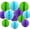 Fruit Green Purple Blue, variant on 12pcs Pastel Blue Fruit Green and Orange Paper Honeycomb Balls,Hanging Tissue Pom poms for Dinosaur Birthday Party Decoration