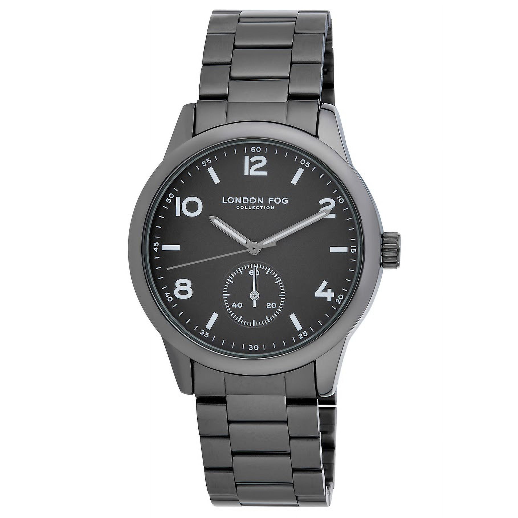 London Fog Silver 26mm Hexagon Case Mesh Strap Watch 