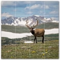 thumbnail image 1 of Picture-Tiles.com: Deer Ceramic Tile Wall Mural WAL500445-44S. 17"W x 17"H using (16) 4.25" x 4.25" Ceramic Tiles-Satin Finish, 1 of 3