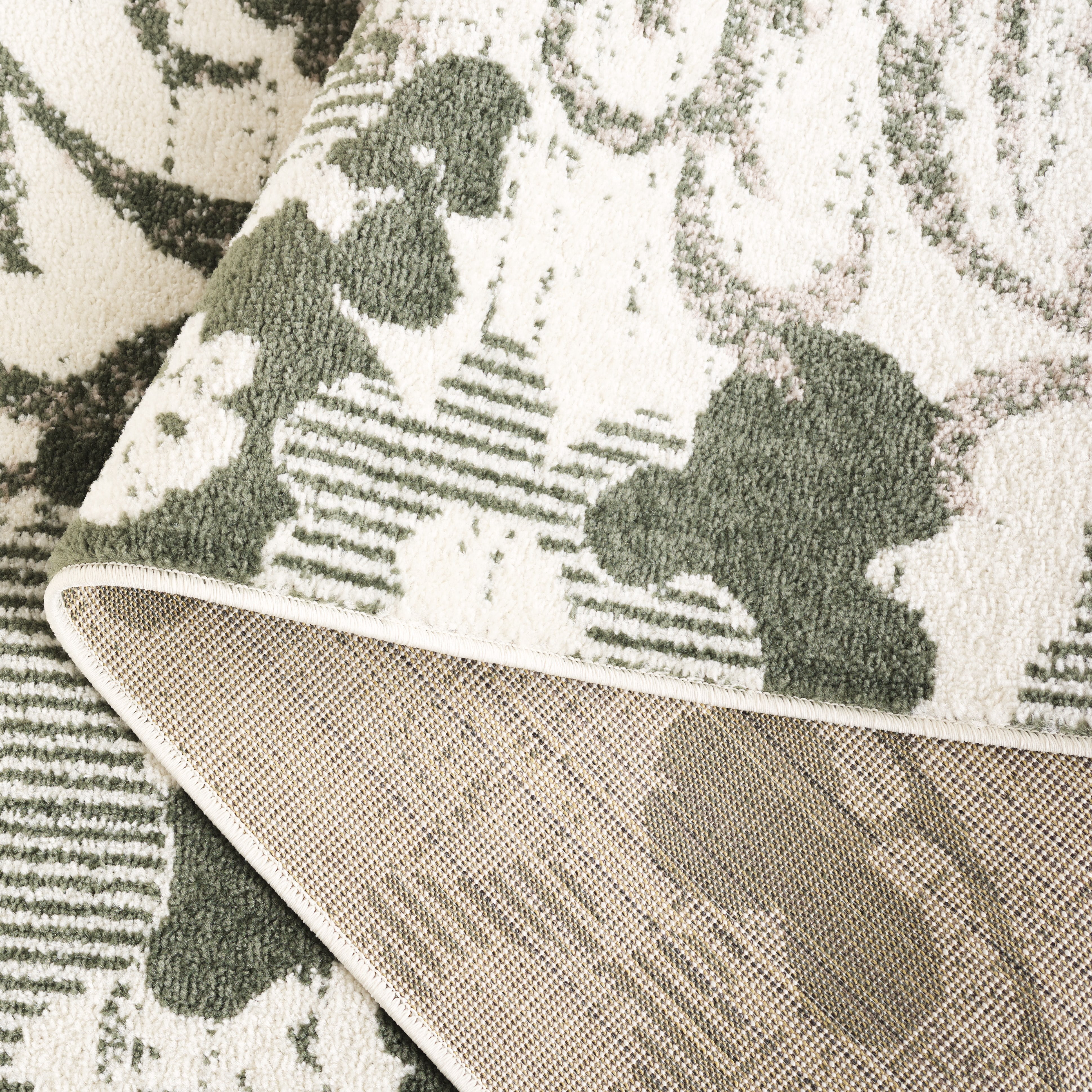 SAFAVIEH Adirondack Hortense Abstract Runner Rug, Ivory/Dark Green, 2'6" x 8'