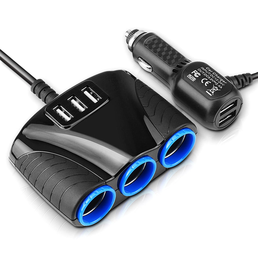 HOTBEST Car Accessories Cigarette Lighter Adapter 120W 5Socket