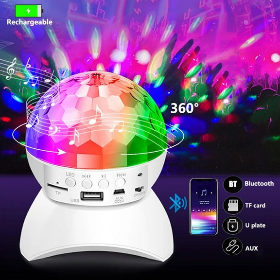 USB Powered Party LED Lights, Portable Wireless Bluetooth Speaker, DJ Disco LED Light, Strobe Stage Lamp, Cozy Lighting, Night Light For Parties Bar Birthday Wedding Holiday Event