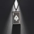 thumbnail image 3 of HONCLL Fashion Poker Card Charm Necklace Unisex Poker Jewelry Man Present Stainless Steel Texture Suitable for Various Occasion, 3 of 11