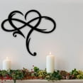 thumbnail image 2 of Yuarrent Arte en forma de corazón de la pared del metal del amor eterno de la instalación fácil El arte en forma de corazón infinito de la Decoración del hogar, 2 of 6
