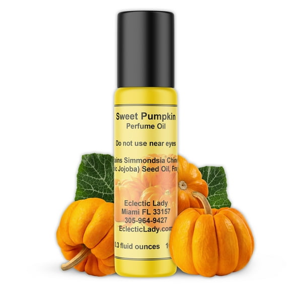 Sweet Pumpkin Perfume Oil, 0.3 Oz Portable Roll-On Fragrance
