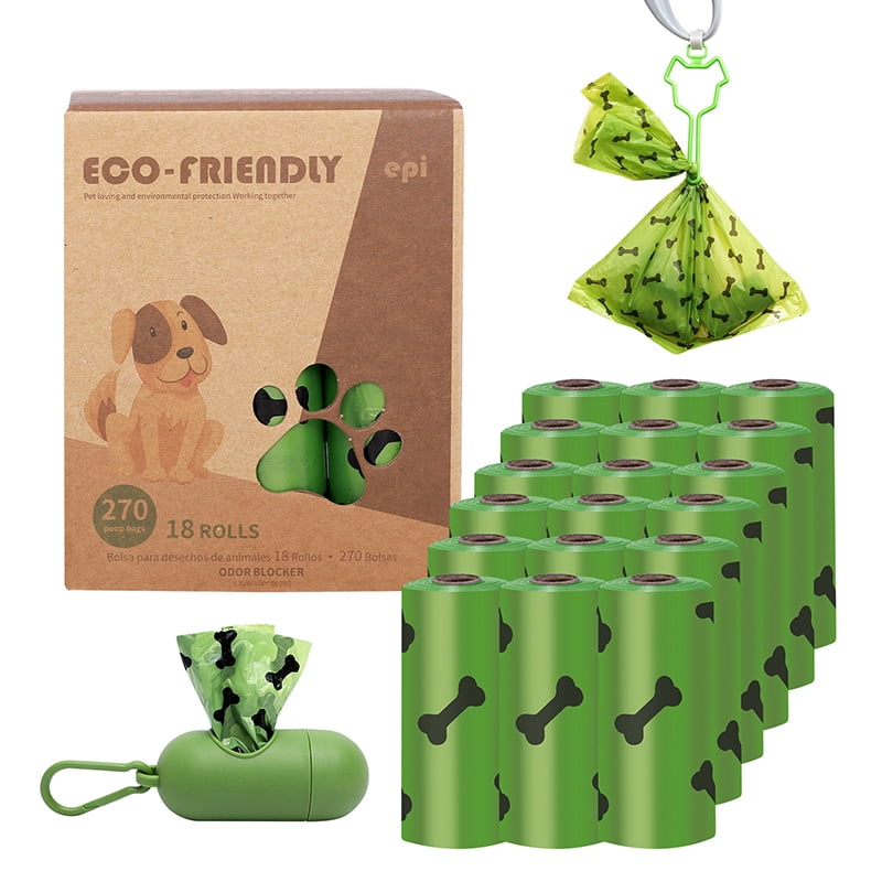 18 Roll Pet Poops Bags for Dogs Degradables Poops Bags Earth Friendly