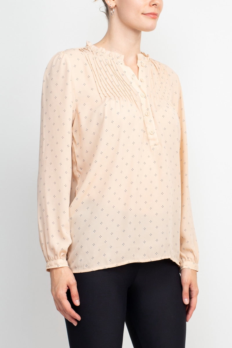 adrianna papell polka dot top