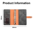 thumbnail image 2 of Journal Refillable Writing Notebook, A6 Personal Size 6 Ring Binder Spiral Notebook, PU Leather Refillable Journal Binder Diary, Pocket Binder Traveler Notebook, 2 of 7