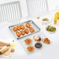thumbnail image 3 of Baking Sheet & Rack Set (2 Sheets & 2 Racks), Casewin Durable Stainless Steel Baking Pans with Cooling Rack, Mirror Polished Cookie Pan with Rack Rust Free Baking Tray Dishwasher Safe, 3 of 7