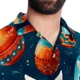 thumbnail image 5 of Easter Men's Casual Hawaiian Button Down Short Sleeve Summer Beach Printed Shirt, 5 of 6