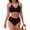 Black, variant on Women’s High Waisted Bikini Set Tummy Control Two Piece Swimsuit V Neck Twist Front Bikini Top & High Rise Bathing Suit Bottoms