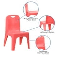 thumbnail image 6 of Flash Furniture Whitney 2 Pack Red Plastic Stackable School Chair with Carrying Handle and 11" Seat Height, 6 of 13