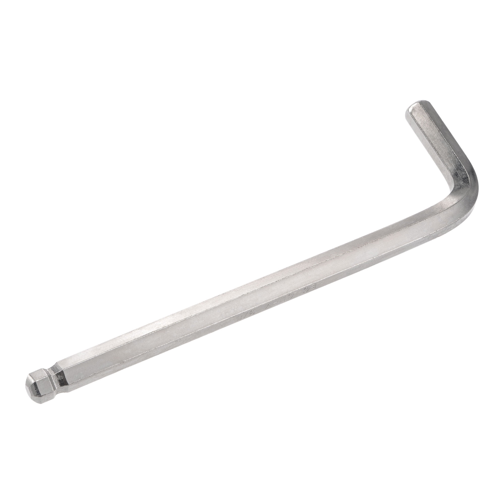 Unique Bargains Ball End Hex Key Wrench L Shaped Long Arm CR-V Silver 3/8"