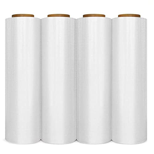 18" x 1500' 80 Gauge 4 Rolls Pallet Wrap Stretch Film Hand Shrink Wrap 1500FT$$Office