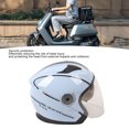 thumbnail image 4 of Medio casco compacto de motocicleta ANGGREK ABS resistente a los rayos UV, 4 of 8
