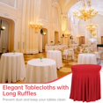 thumbnail image 3 of 4 Packs Round Lycra Cocktail Tablecloths with Skirt Ruffles, Spandex Table Cover Stretch Square Tablecloths for Fitted High Top Bar Wedding Party Banquet, 3 of 6
