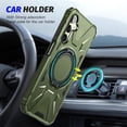 thumbnail image 2 of Military Grade Samsung Galaxy A54 5g Case with Stand and Magnetic Mount Black, Durable 2 in 1 Soft TPU Shell and Hard PC Cover Samsung A54 5g Phone Case Shockproof (Dark Green), 2 of 16