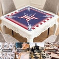 thumbnail image 7 of Blue Mahjong Mat with Rules, 31.5*31.5in Anti Slip American Flag Mahjong Mat for Table, Noise Reduction, Neoprene Mah jongg Mats with Carrying Bag & 3 Dices, Mahjong Sets Gift, Board Tile Games Mats, 7 of 7