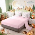 thumbnail image 4 of Erosebridal Swan Full Size Bedding Sets for Girls, Pink Tulips Full Size Bed in a Bag, Pink Reversible 7 Pieces, 4 of 6