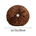 thumbnail image 3 of Mecorevxz Round Ice Flower Velvet Wheel Pillows Bedside Sofa Cushion Window Futon Cushion Pumpkin Pillow (Coffee), 3 of 6